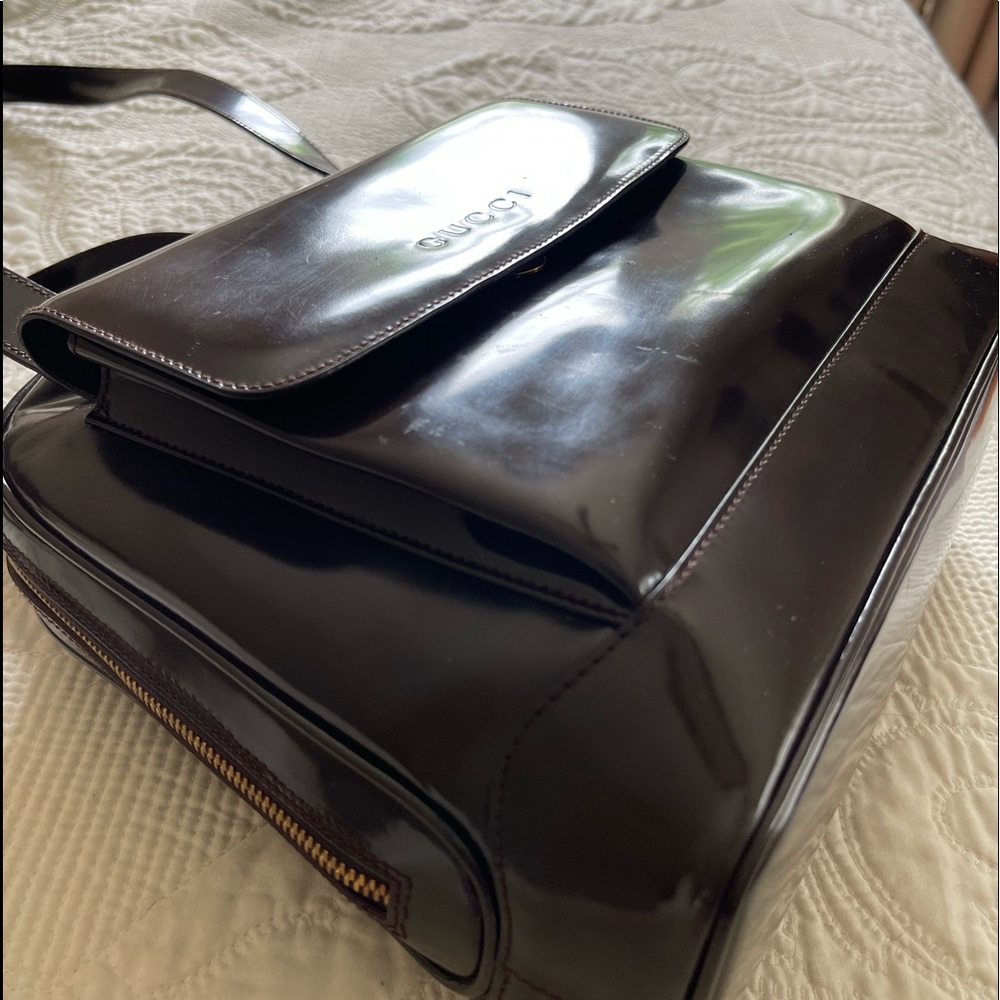 Vintage authentic Gucci bag dark brown 001-3444-1650